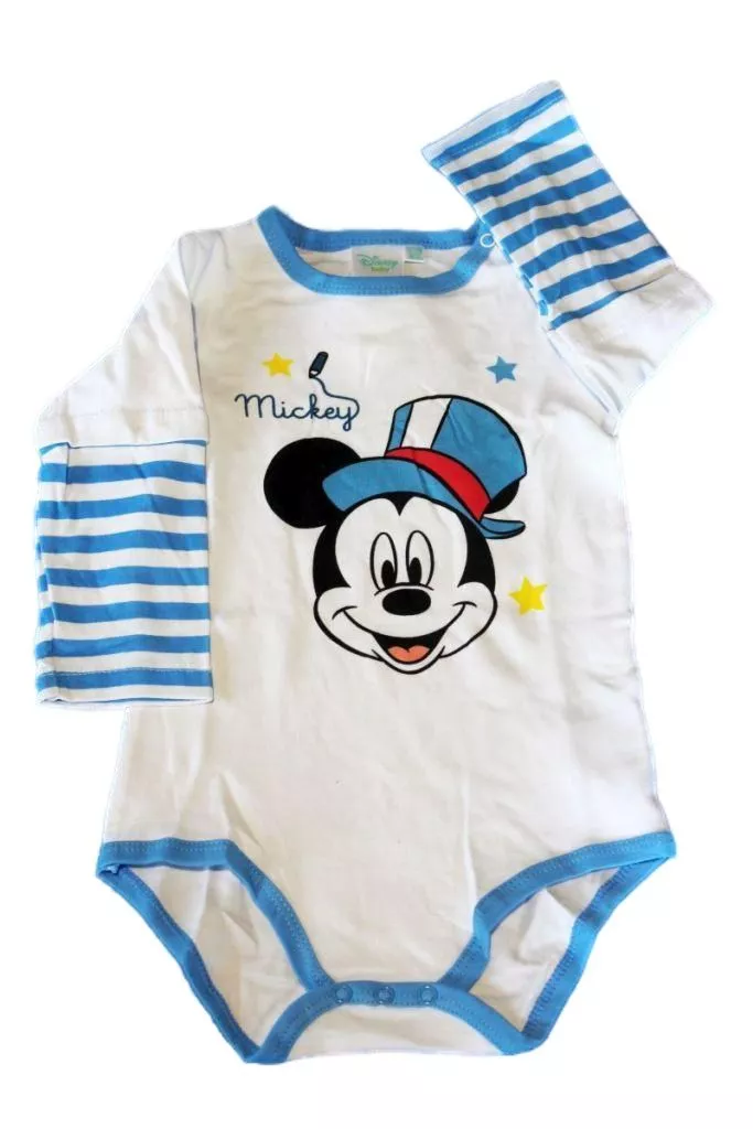 Mickey egér mintás baba hosszúujjú bady - baba felső, póló