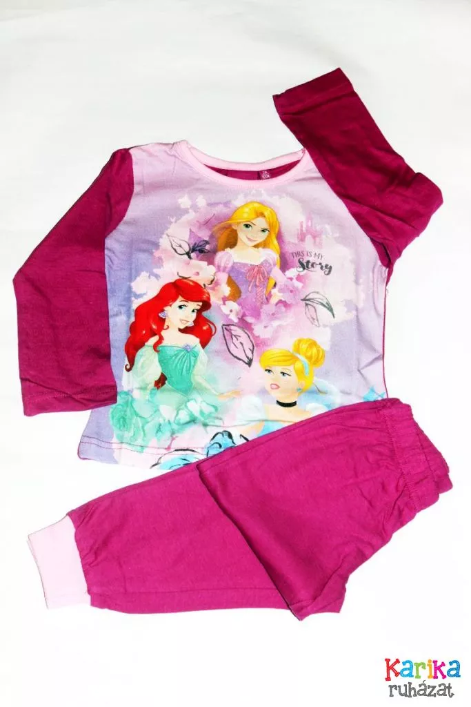 Hercegnő mintás lány pizsama - lány pizsama
