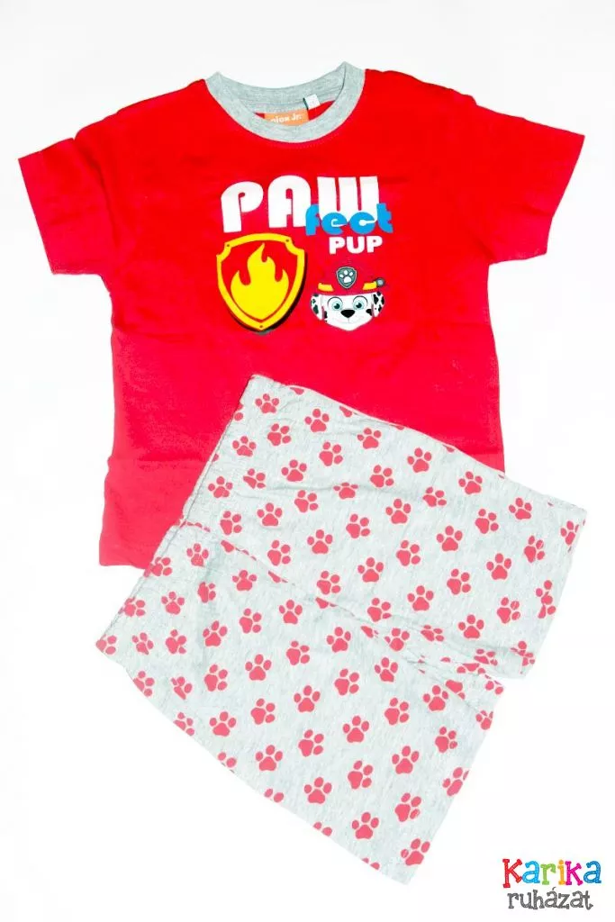 Paw parol mintás fiú rövid együttes - fiú felső, póló, fiú pizsama