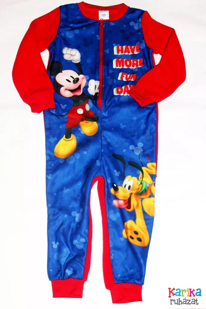 Mickey egér mintás fiú egyberészes pizsama - fiú pizsama