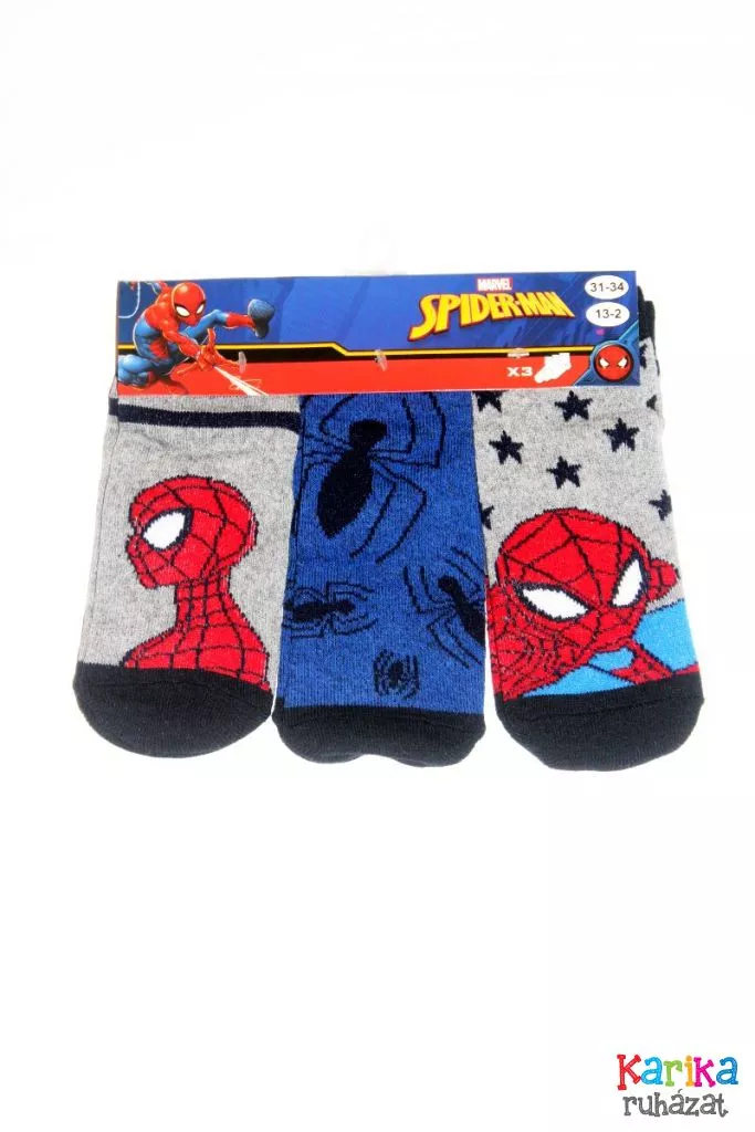 Spiderman mintás fiú bokazokni - fiú zokni, harisnya