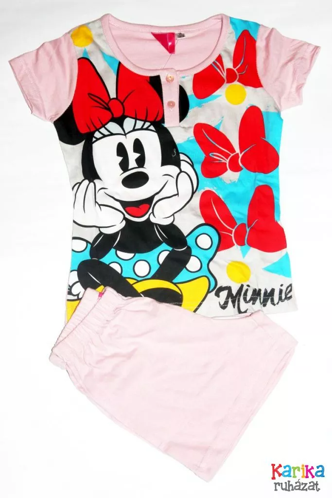 Minnie egeres lány rövid pizsama/együttes - lány felső, póló, lány pizsama