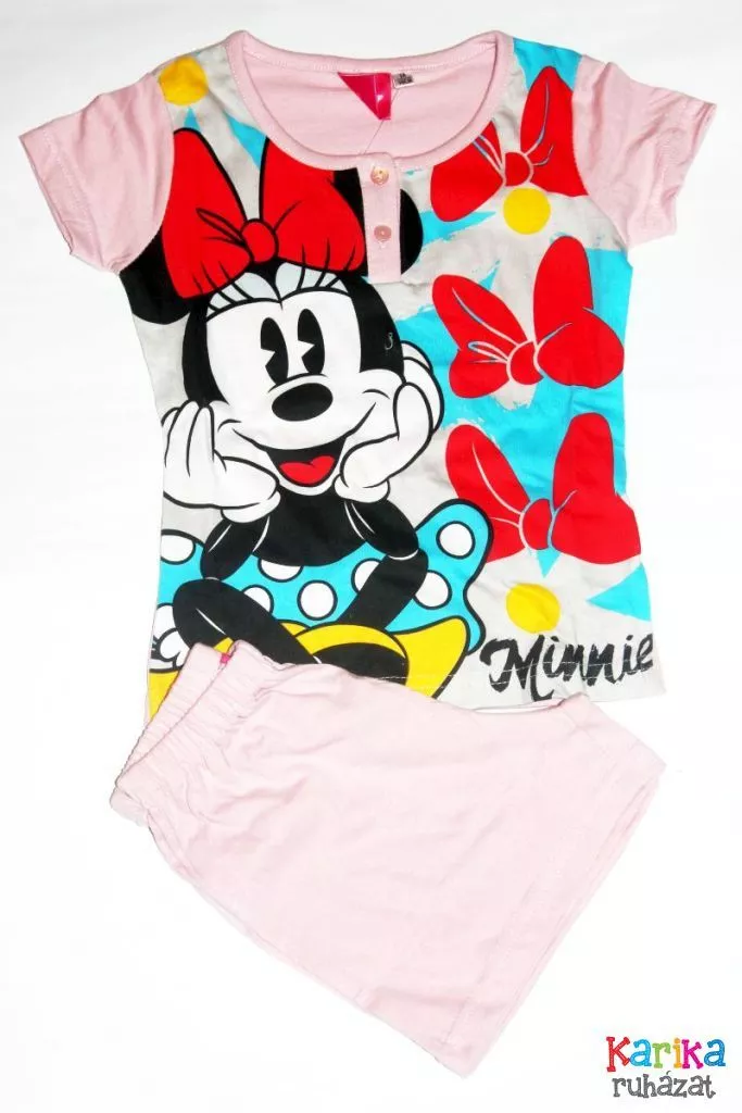 Minnie egeres lny rvid pizsama / egyttes - lny fels, pl, lny pizsama