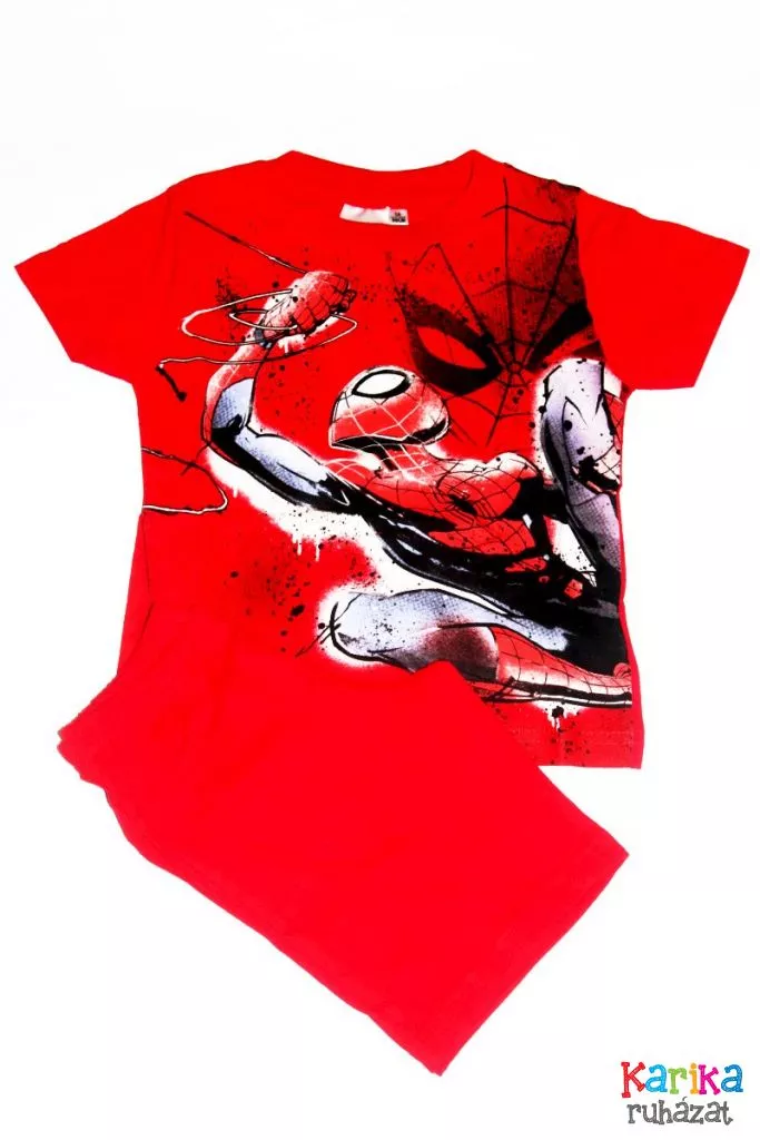 Spiderman mintás rövid együttes/ pizsama - fiú felső, póló, fiú pizsama
