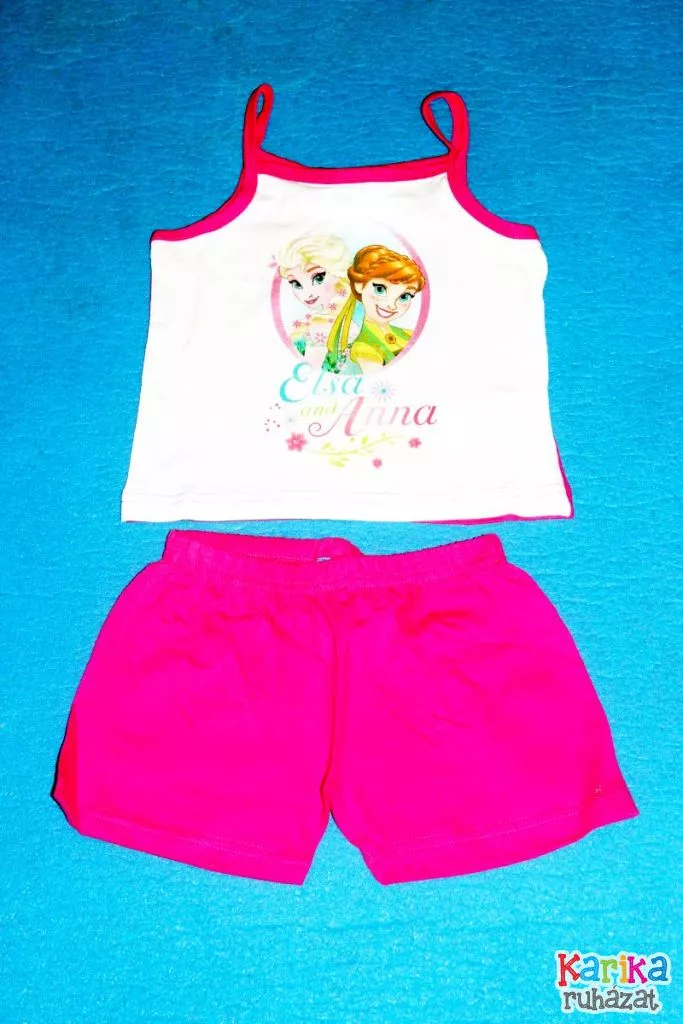 Frozen mintás lány rövid pizsama/együttes - lány pizsama, lány rövidnadrág