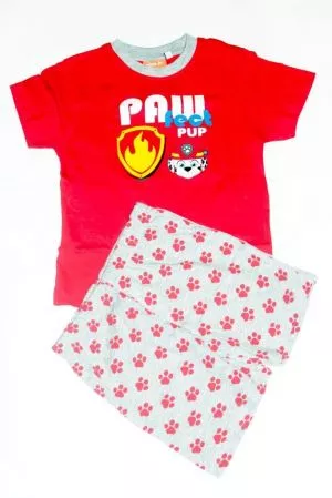 Paw parol mintás fiú rövid együttes - fiú felső, póló, fiú pizsama