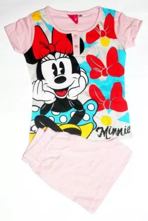 Minnie egeres lány rövid pizsama / együttes - lány felső, póló, lány pizsama