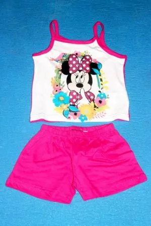 Minnie egér mintás rövid pizsama - lány pizsama, lány felső, póló
