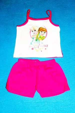 Frozen mintás lány rövid pizsama / együttes - lány pizsama, lány rövidnadrág