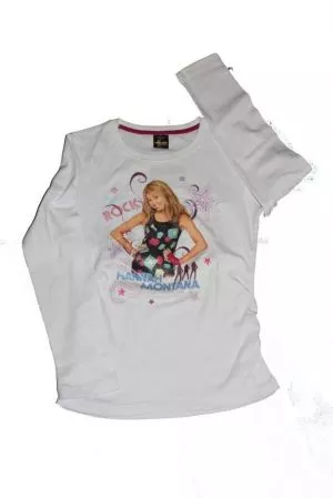 Hannah Montana mintás lány hosszú ujjú póló  - lány felső, póló